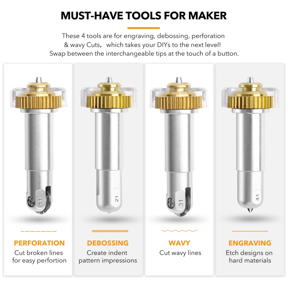Diy Automation - หัวแกะสลักใบมีดหยัก 1 ชิ้น ใช้ร่วมกับเครื่อง Maker/Maker 3/Maker