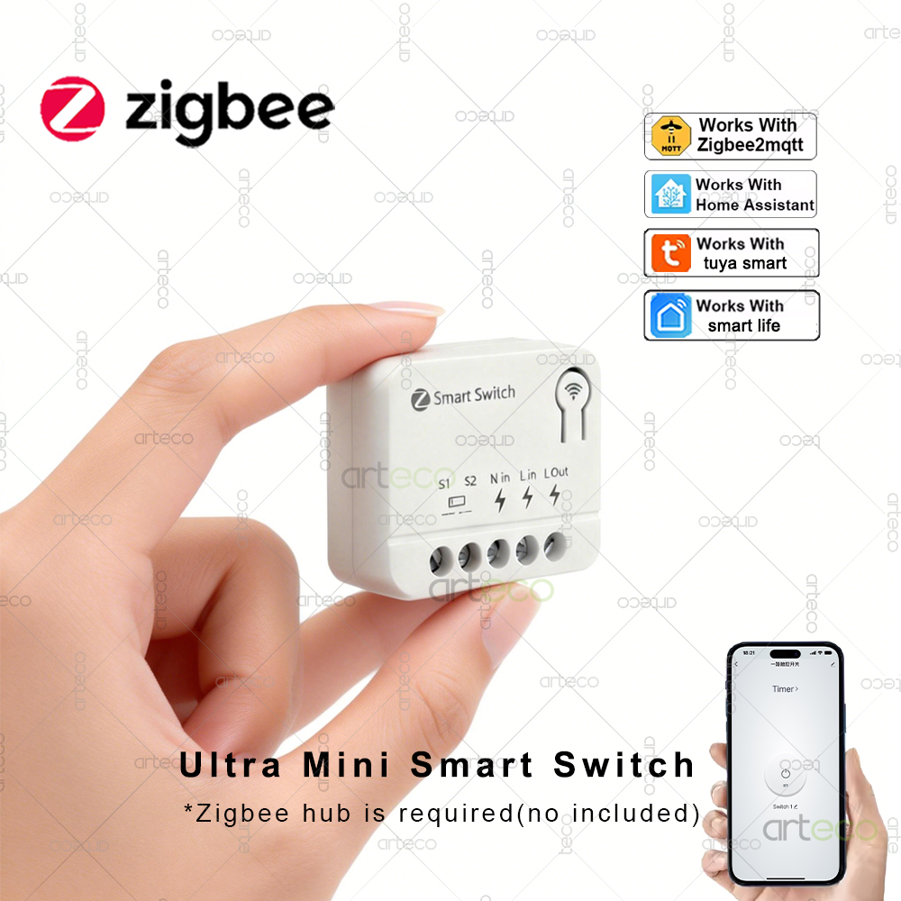Home Automation Technology - ซิกบี มินิ เบรกเกอร์ DIY สมาร์ทสวิตช์โมดูลระบบอัตโนมัติในบ้านรีเลย์ไฟส่องสว่างแอปรีโมทคอนโทรล ตั้งเวลาได้