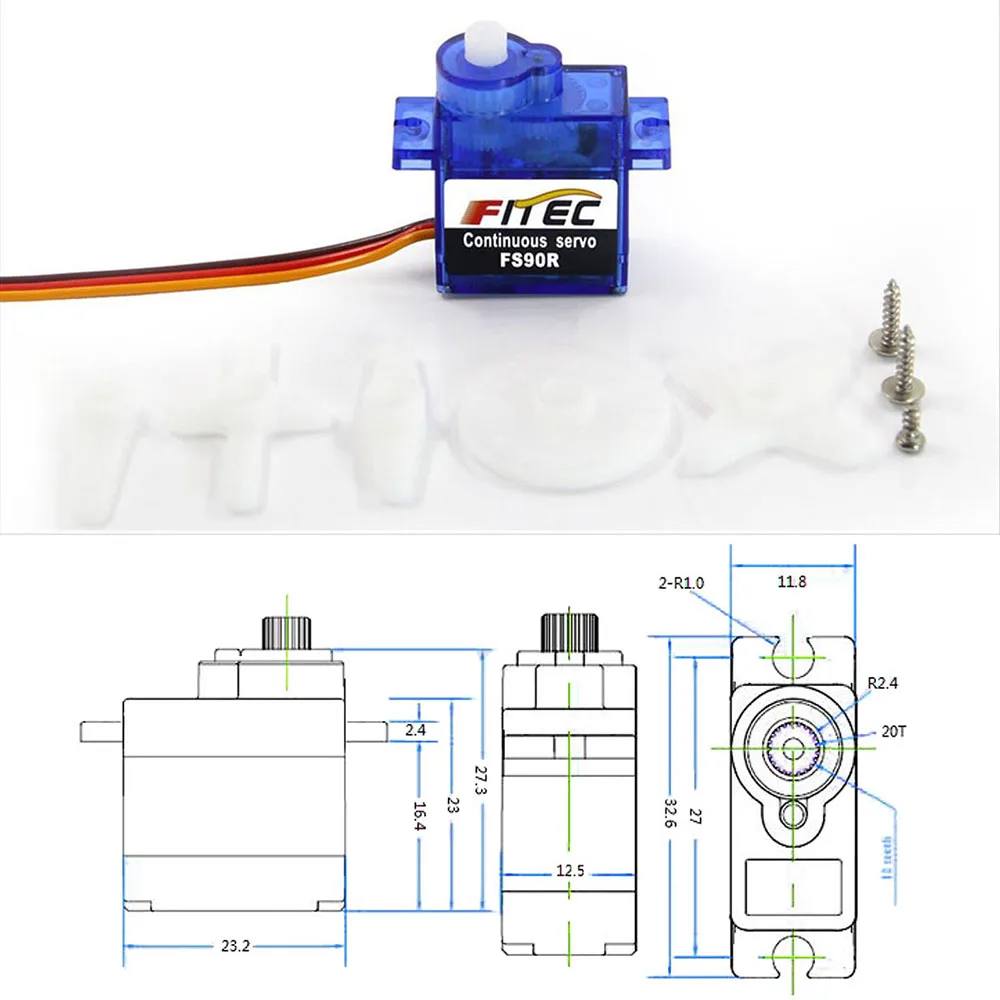 Feetech Mini FS90R Micro Servo - Diy Automation บทวิจารณ์และราคา