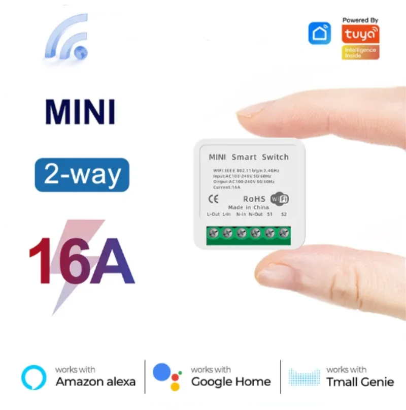 Tuya มินิ16A สวิตช์ WIFI สมาร์ - Home Automation Technology บทวิจารณ์และราคา